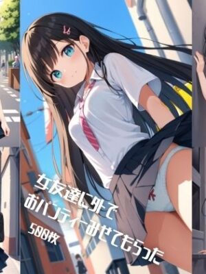 【エロ本屋】女友達に外でおパンティーみせてもらった【500枚】【女子高生】
